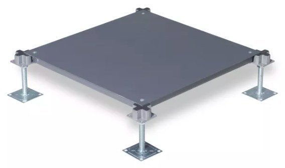 Suelo tecnico elevado OA500 de acero-cemento sobre pedestales regulables