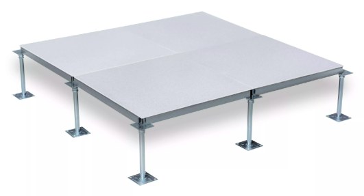 Suelo tecnico elevado de acero-cemento con acabado PVC conductivo