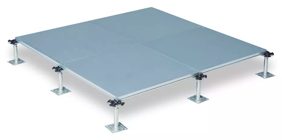Conjunto de cuatro paneles woodcore encapsulados sobre subestructura