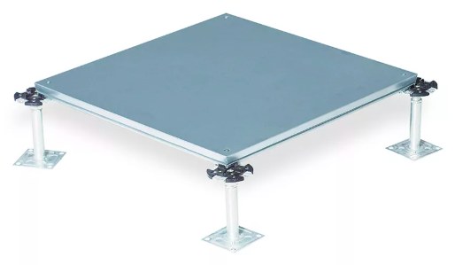 Panel woodcore encapsulado sobre pedestales regulables